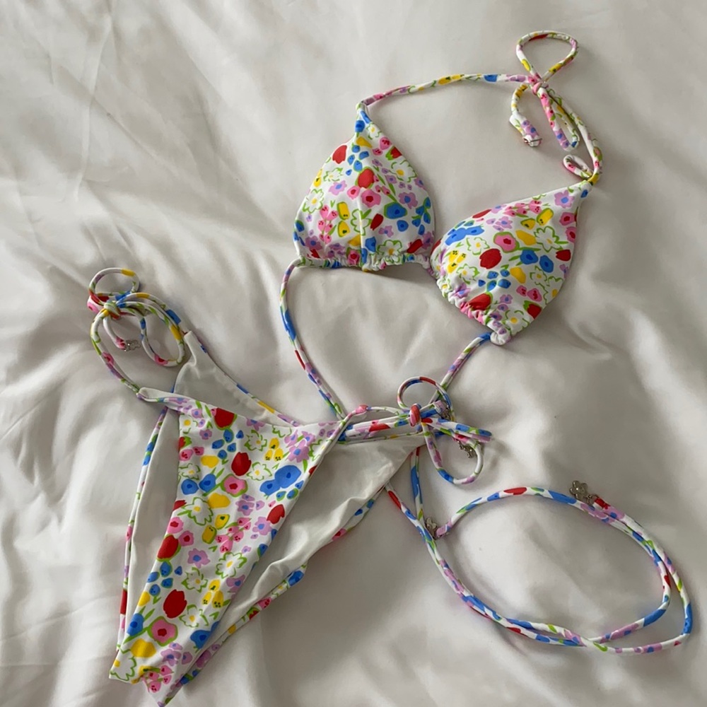 With Jean garden bikini